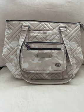 LUG -  Catamaran Tote Bag with Removable Pouch in Camo White - Used Only Once